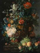Jan van Huijsum Still Life with Flowers and Fruit Sweden oil painting artist